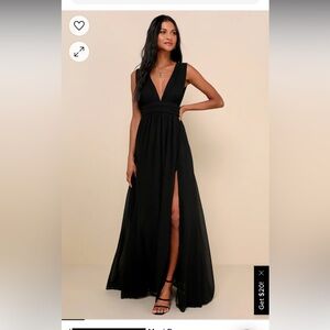 Lulus black bridesmaid dress or wedding guest dress